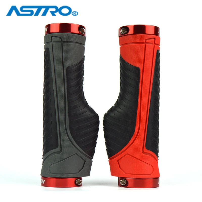 

ASTRO Bicycle Handle Grips MTB Bike Lock Non Skid Ergonomics Design Handle Grip Alloy Rubber 22.2mm*130mm Bicycle Parts