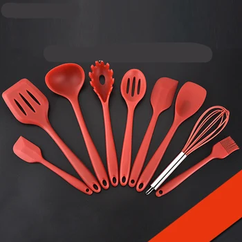 

9Pcs/set Silicone Cooking Tools Drinking Kitchen Kitchenware Dinnerware Tableware Accessories Supplies Gear Stuff Product