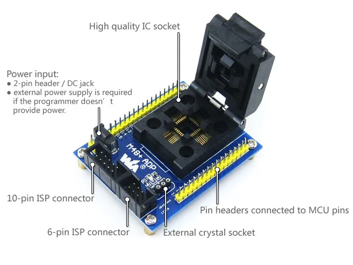 M48 + ADP ATmega48 ATmega88 ATmega168 TQFP32 AVR программирующий адаптер тестовая