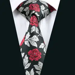 2016 Для мужчин галстук 100% шелк Цветочный принт жаккардовые галстук Gravata для Для мужчин Формальные Свадебная вечеринка Бизнес Бесплатная
