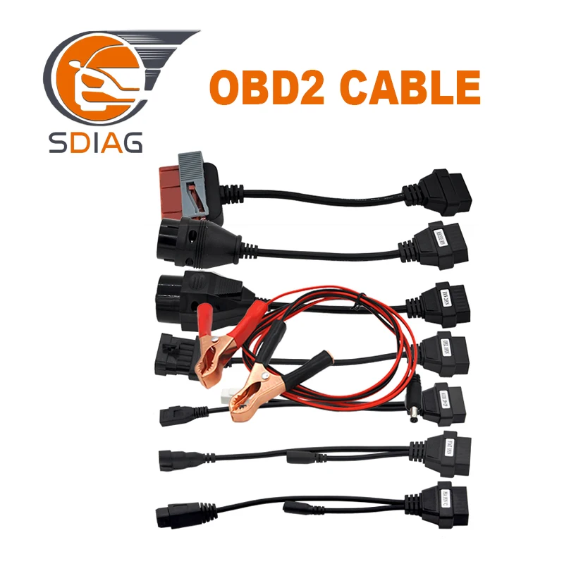 

High quality Full set car 8 cables for cdp tcs Plus mvd Multidiag pro OBD2 car leads diagnostic-tool interface OBD II scanner