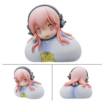 

New Arrival Anime Action Figure Super Sonico Super Kawaii Lying Mini Q Ver PVC Model 5.5cm Cute Small Car Decoration Kids Doll