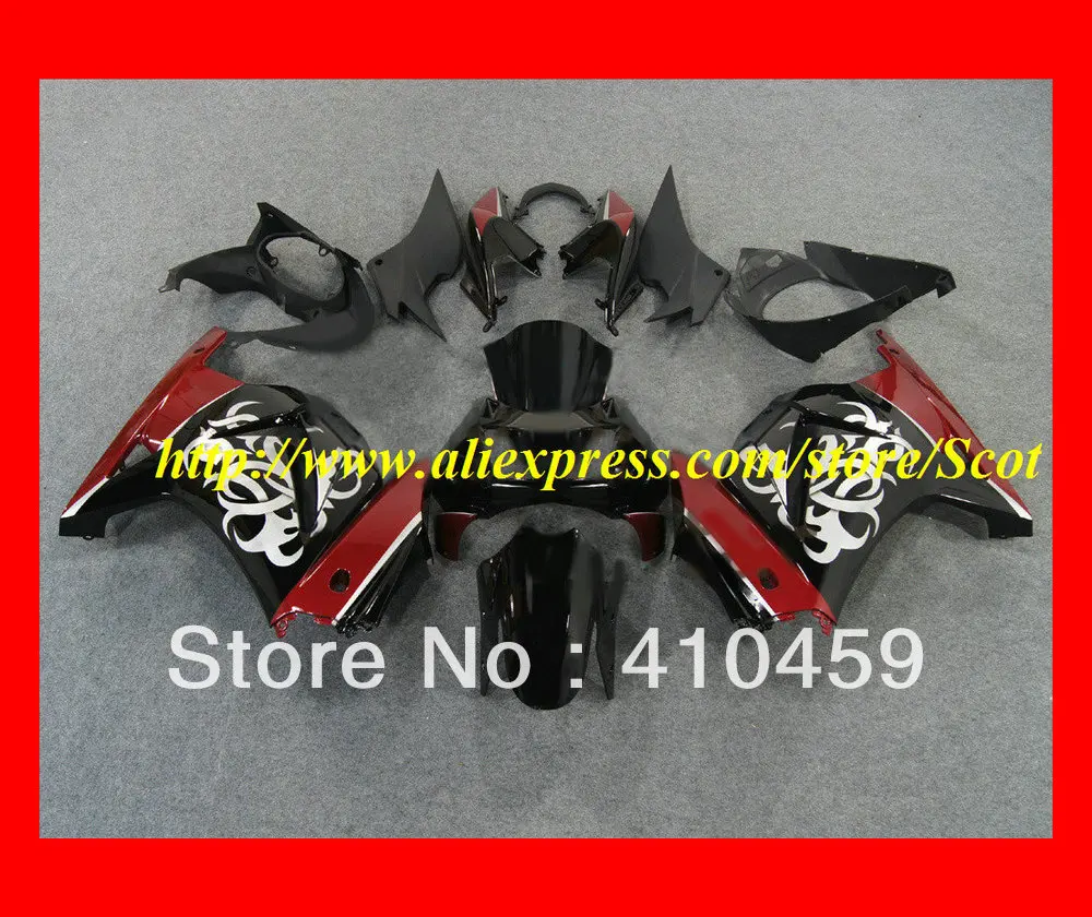 

red gloss black Fairing kit for KAWASAKI Ninja ZX250R 08 09 10 11 12 ZX 250R 2008 2012 EX250 Injection mold Fairings set