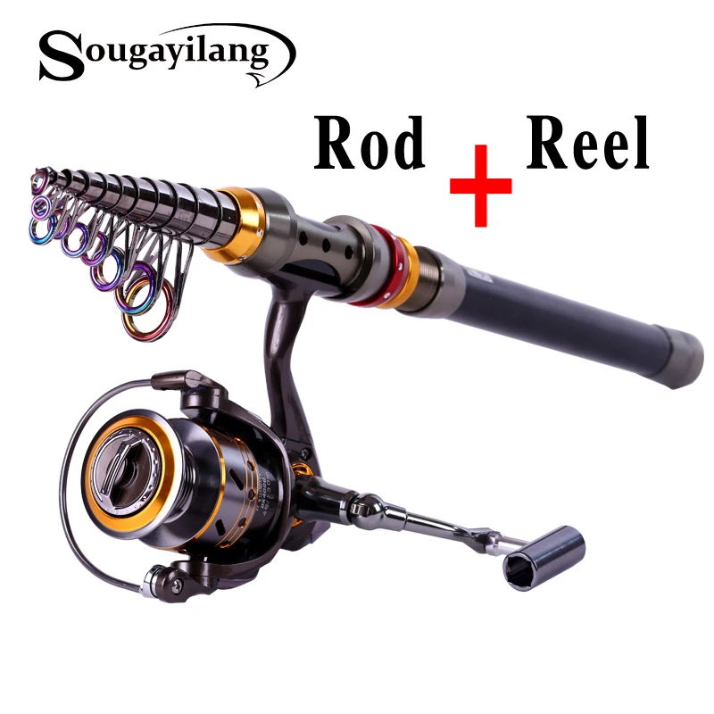 

Sougayilang 3.6m Carbon Telescopic Fishing Rod With 13BB 4000series Spinning Fishing Reel Fishing Rod Pole Set Kit Vara De Pesca