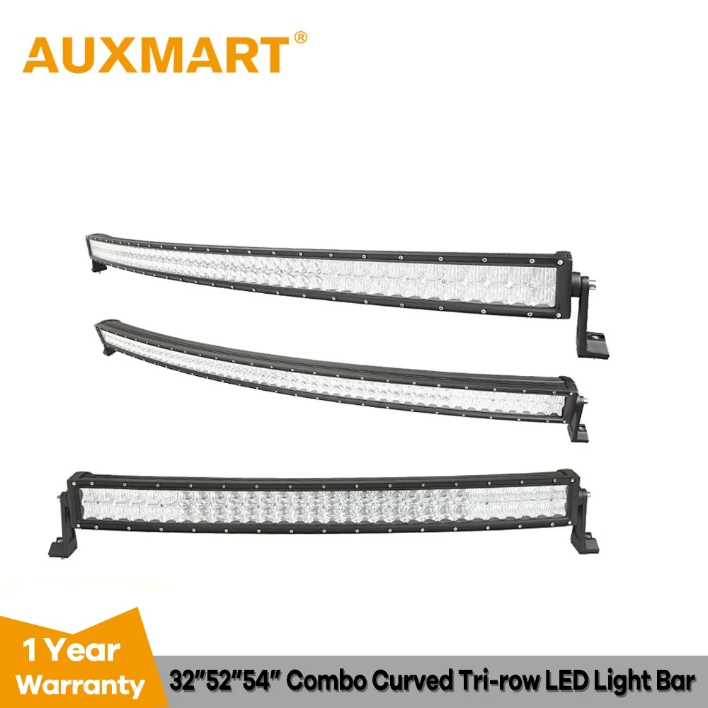 

Auxmart 32"52"54" Curved LED Light Bar 5D 300W 500W 520W Offroad LED Work Light Lamp LED Working Combo Driving Truck SUV ATV 4x4