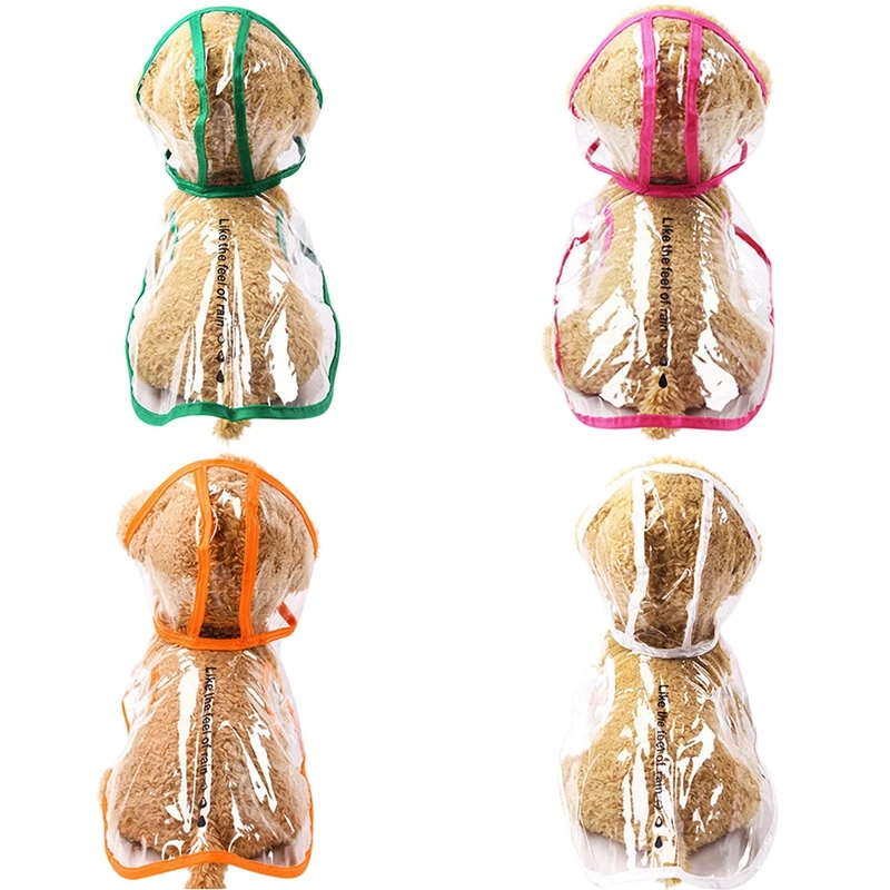 Модный Pet Pvc плащ Одежда для собак прозрачная легкая одежда водонепроницаемый для дождевик для маленьких собак с капюшоном Французский бульдог
