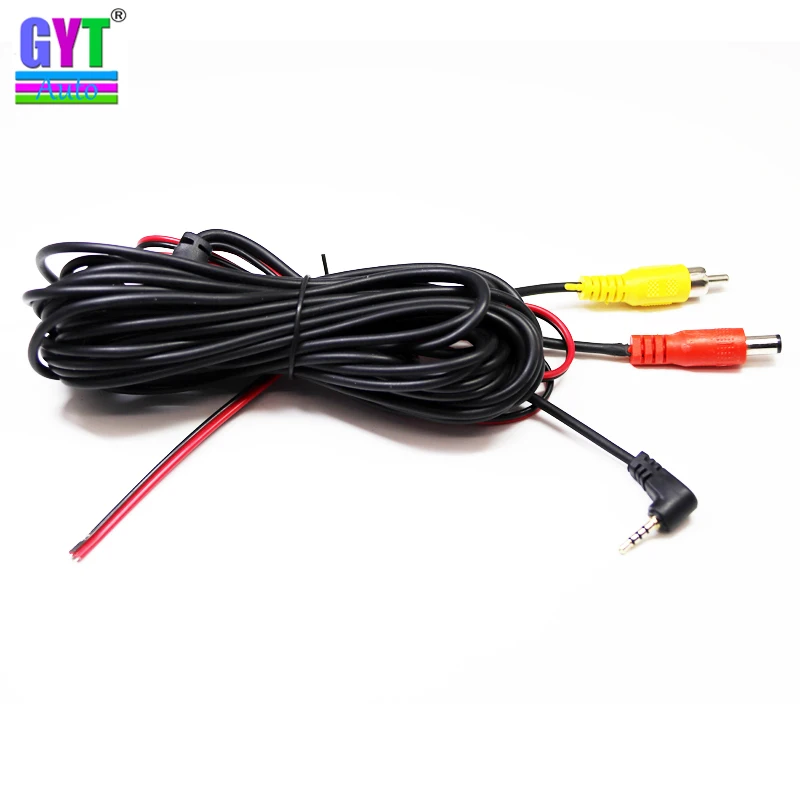 

For Car rear view reversing parking camera 6M cables AV-IN Plug 2.5MM GPS navigation AVIN video input cable connected