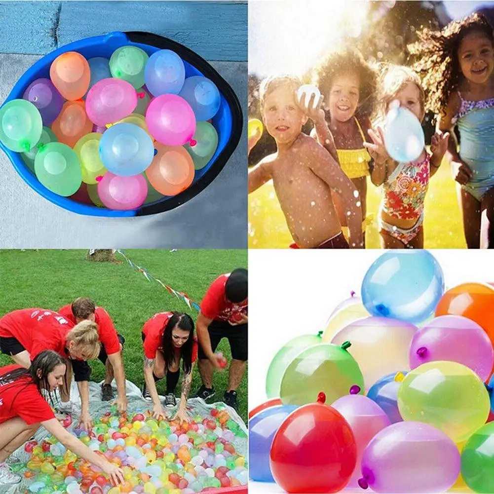 Горячее предложение! Распродажа! 1000 штуки, водные шары Детские игрушки волшебный водяной шар бомбы шар Многоцветный латексный шар с наполнителем набор+ резинка