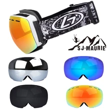 Зимние лыжные очки для мужчин и женщин Анти-туман Лыжная маска очки UV400 Сноуборд маска с очками