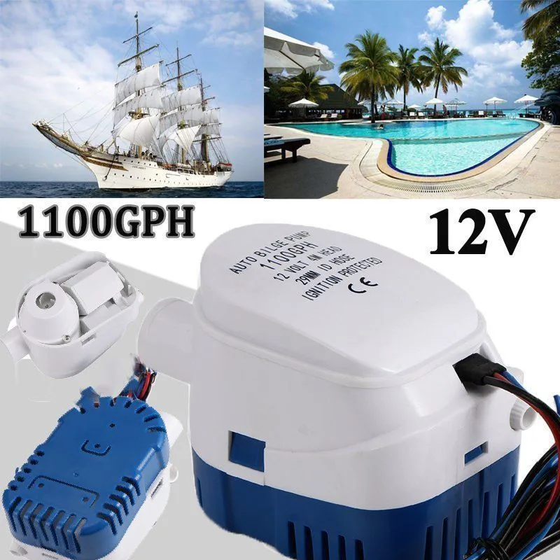 

Automatic Bilge Pump 12V Submersible Bilge Water Pump with Switch for Auto Boat TN88