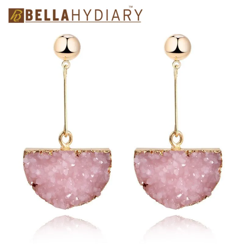 druzy earrings jewelry Ohrringe bijoux earings earring earing pendientes brinco big earrings vintage jewelry wedding earrings geometric earrings long earrings gifts for women resin earrings korean earrings