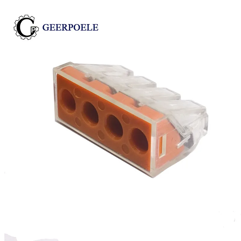 

5 pcs/lot PCT 104D 4 Pin Connectors Hard Wire Quick Wiring Plug Electric Compact Block Terminal