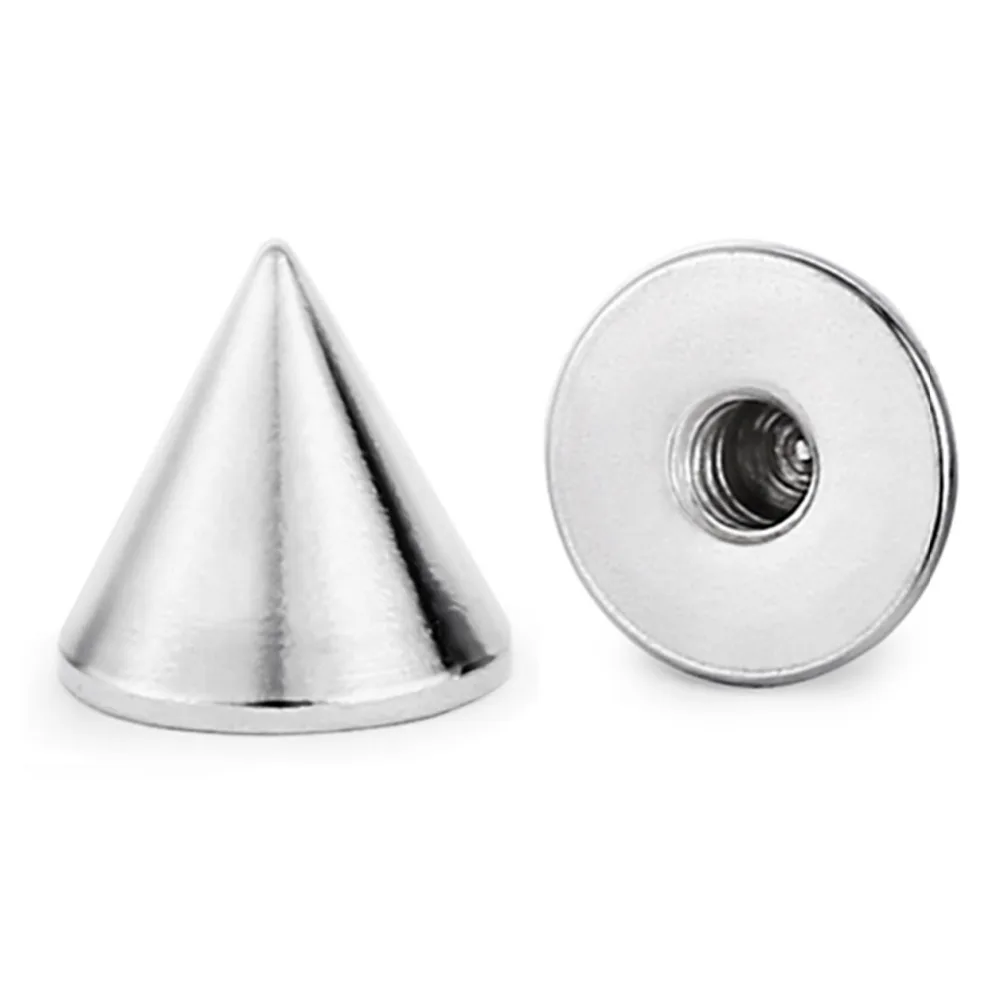 10 шт./партия конус колпачки из нержавеющей стали с винтовым отверстием 16 г 14 г в язык, бровь для губ хирургические части для пирсинга тела ювелирные изделия 3 4 5 6 мм PLP10
