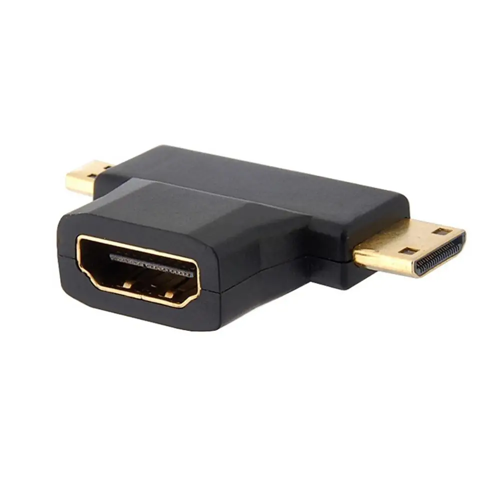 Micro HDMI Male Mini to 1 4 Female 90 градусов 2в1 комбинированный адаптер|Компьютерные кабели и