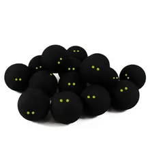 1 шт. ПУ сквош мяч два-с желтыми точками низкая скорость резиновые шарики обучение для практики, соревнований мяч профессиональный бейсбол