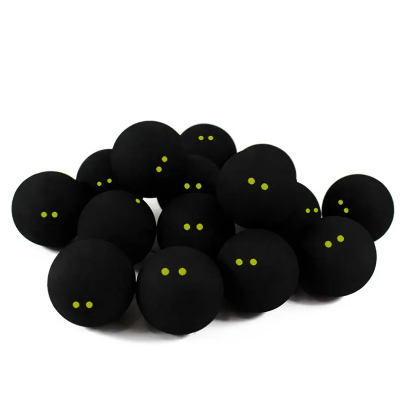 

1 pcs PU squash ball Two-Yellow Dots Low Speed Rubber Balls Training Practice Competition Ball Professional players Baseball