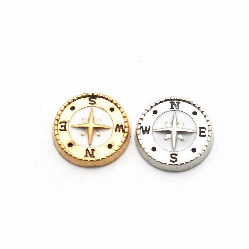 

Hot slling 20pcs/lot golden silver compass floating charms jewelry for living glass memory floating lockets Accessories