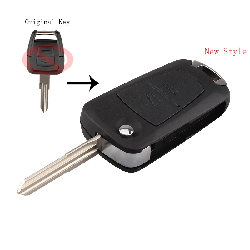

2Buttons Remote Key Fob Case Shell For Astra Vauxhall OPEL Vectra Zafira YM68 Folding Flip Car Keys Cover