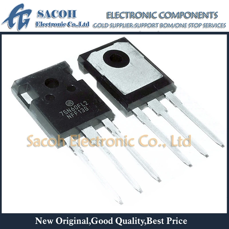 

Free Shipping 5Pcs NGTB75N60FL2WG 75N60FL2 NGTB75N65FL2WAG 75N65FL2 TO-247 75A 600V N-ch IGBT Transistor