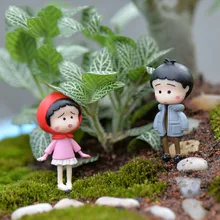 4pcs Mini Kawaii Chinese Kids Figurine Resin Craft DIY Crafts Mix Resina Miniature Garden Decorations Moss Terrarium Supplies