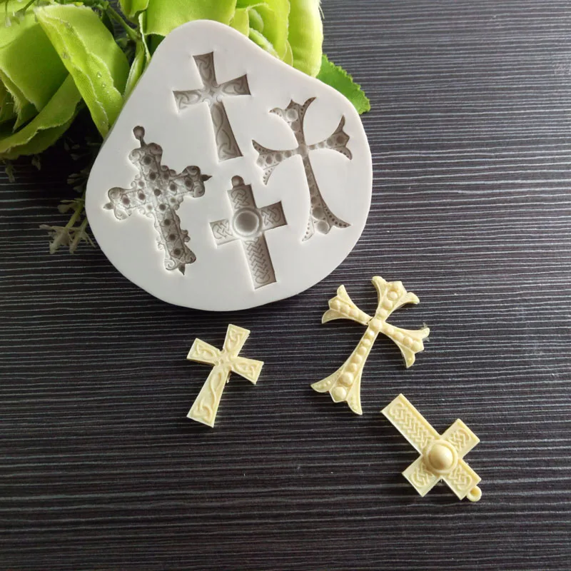 

Aesthetic cross pattern silicone mold Cake decoration tools DIY Chocolate cake decoration tools LY1-1528