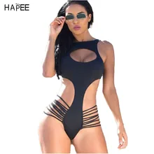 Черный монокини на бретельках с открытым передом, слитный купальник, Летний стиль, женская пляжная одежда, купальный костюм, купальный костюм, слитный купальник