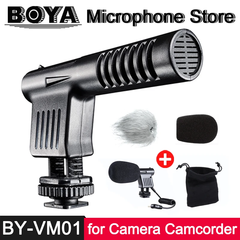 BOYA BY VM01 Unidirectional Condenser Mini Microphone for Canon Nikon