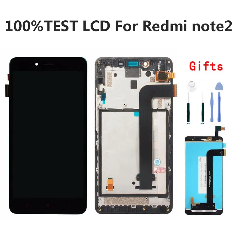 Без битых пикселей 5 дюймовый FHD ALLPARTS LCD для XIAOMI Redmi Note 2 дисплей кодирующий