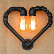 Creative vintage pipe wall light loft edison industry E27 light bedroom restaurant bar cafe light wall lamp bedroom aisle bra loft style vintage industrial edison e27 wall light home decoration lighting cafe bar restaurant wall lamps free shipping