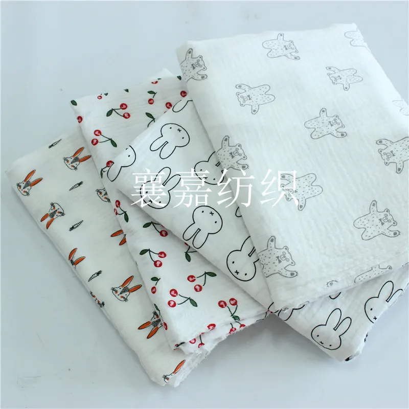 

Double-layer gauze printing children's clothes, cloth and bubble-proof, anti-mosquito and anti-mosquito trousers and pajamas