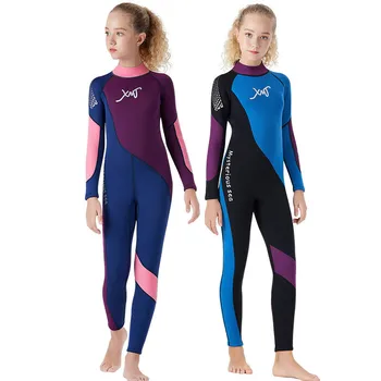 

Girl's wetsuit one-piece swimsuit diving suit snorkeling surfing swimwear 2.5MM neoprene Cold-proof warm wetsuitsuit jellyfish