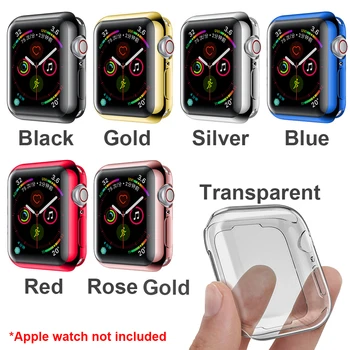 

38/42 40/44mm Watch Cover case For Apple Watch Series 2 3 4 360° Full Protective Case Cover Screen Film TPU case Protector