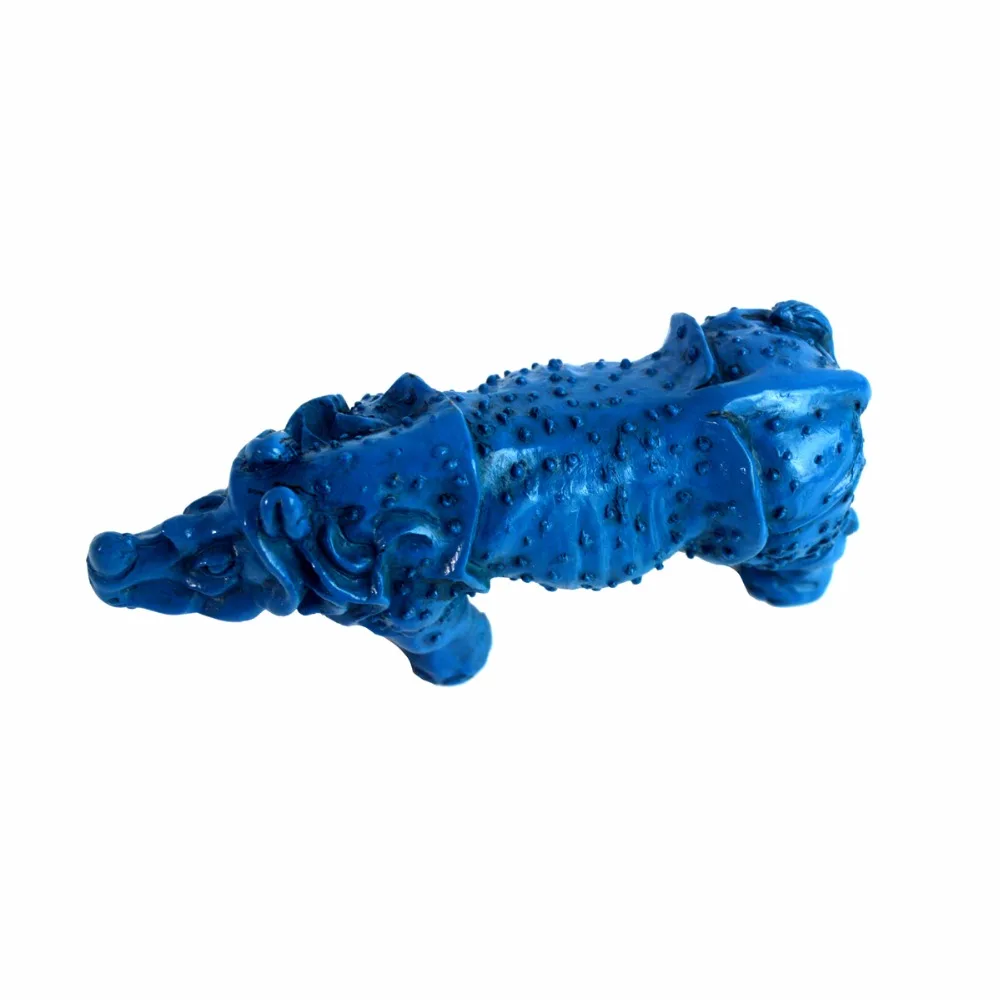 Новое поступление, синий носорог фэн-шуй для защиты, украшение для дома, модный подарок J2095