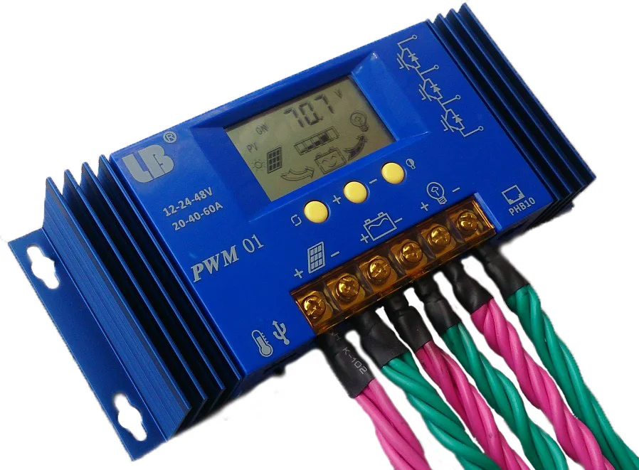 

HOT SELL 40A 12V 24V Auto PWM Solar Battery Panel Charge Controller Regulator LCD Display 40A Solar Charger