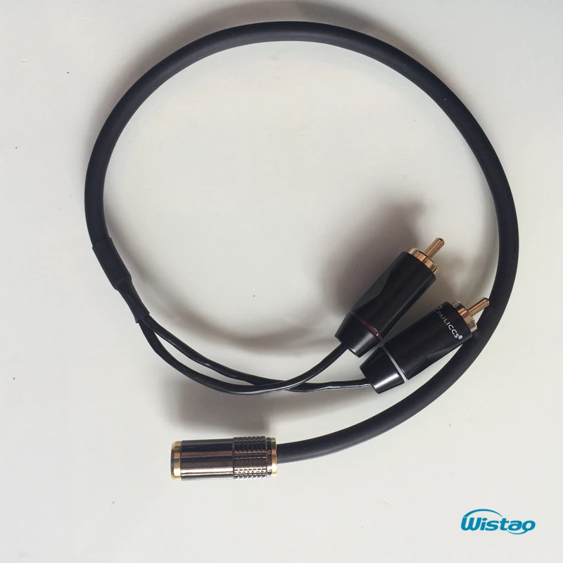 IWISTAO RCA to3 5mm Female Plug Audio Cable for DAC Preamp Output Connect Headphones 4N OFC Budweiser RCA terminal Free Shipping