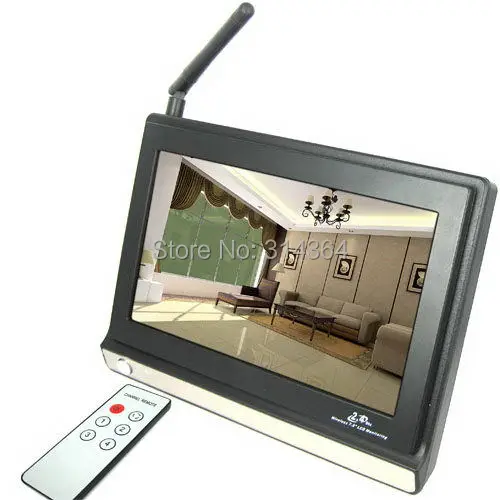 5pcs/lot 2.4GHz Wireless Voice Control Baby Monitor 7inch LCD Monitoring US EU AU Plug Black New Free Express shipping 5pcs lot cm1671b lcd control chip