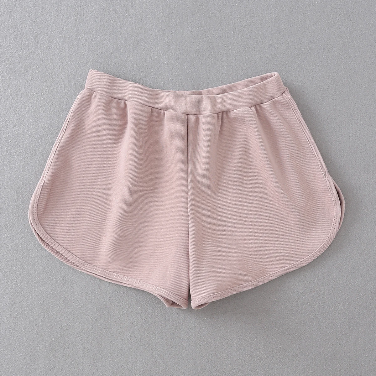 Женские повседневные шорты в рубчик с дельфином - Цвет: pink