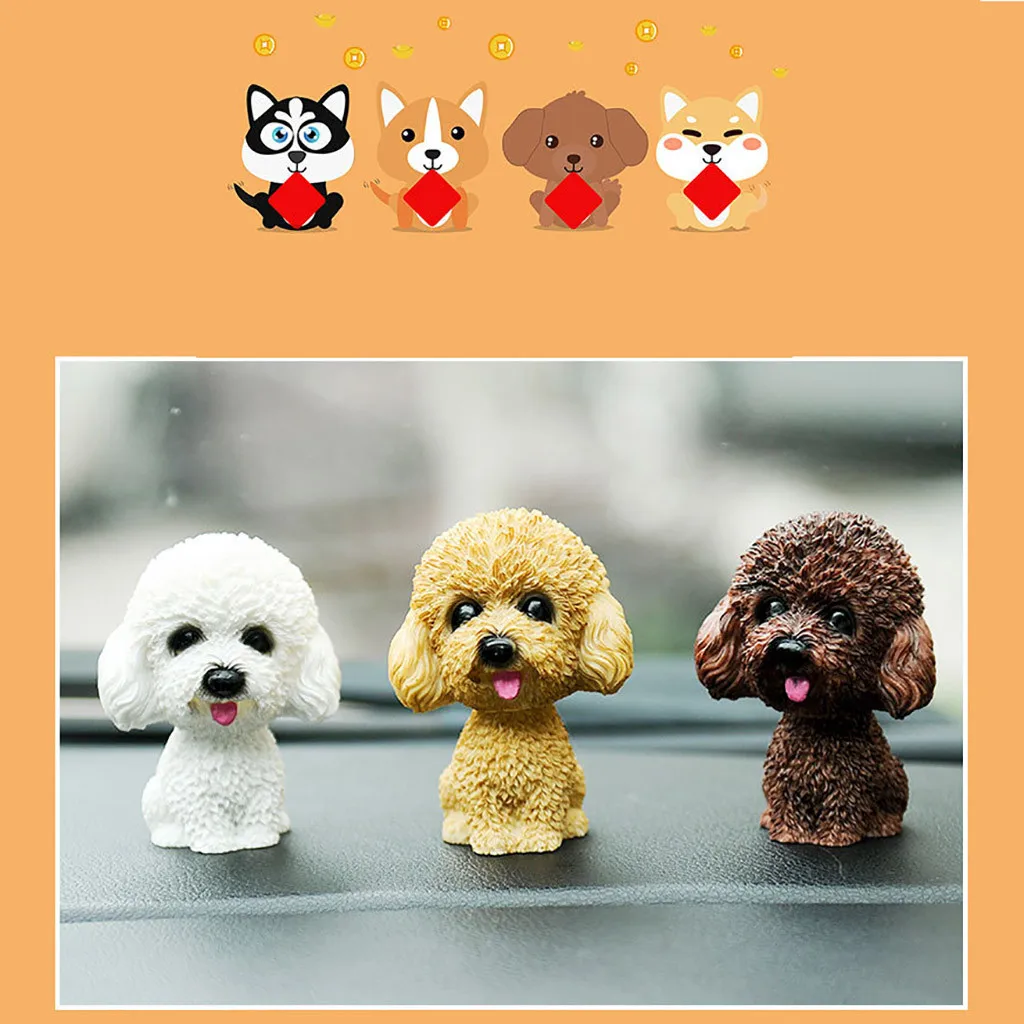 

Creative Car Interior Ornament 1PC Lovely Auto Car Decoration Doll Pet Dogs toy Car Interior Accessories Home Desk Decora