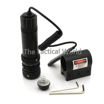 

JG-4A Tactical Powerful 532nm 5mW Laser Scope Red Dot Sight Set With Bracket Tail Mount Switch for Hunting Rifle Pistol Shotgun