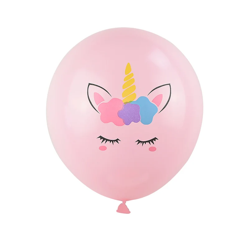 10 шт праздничные шарики с единорогом на день рождения, Балон, единорог, украшение, латексный воздушный шар "Конфетти", декор для дня рождения, Детские сувениры - Цвет: B04