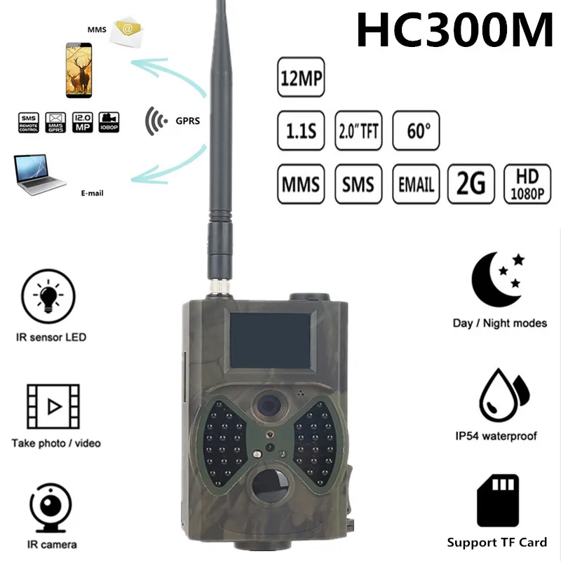 

Hunting Camera hc300m HC300A 12mp night vision hunting camera mms For Game Hunting WildCamera Photo-Traps Foto chasse hunter cam