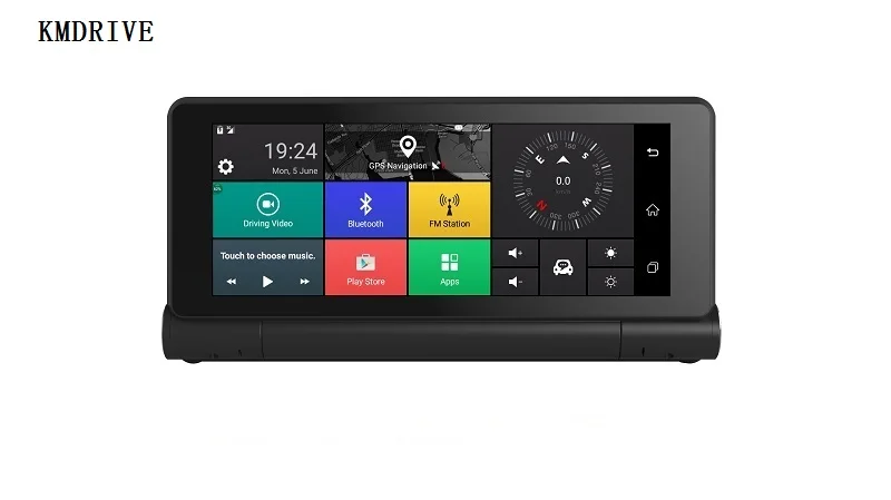 KMDRIVE 6 86 &quotемкостный Android 5 0 3G Автомобильный GPS навигатор DVR FHD 1080 Blutooth AV IN 16 Гб