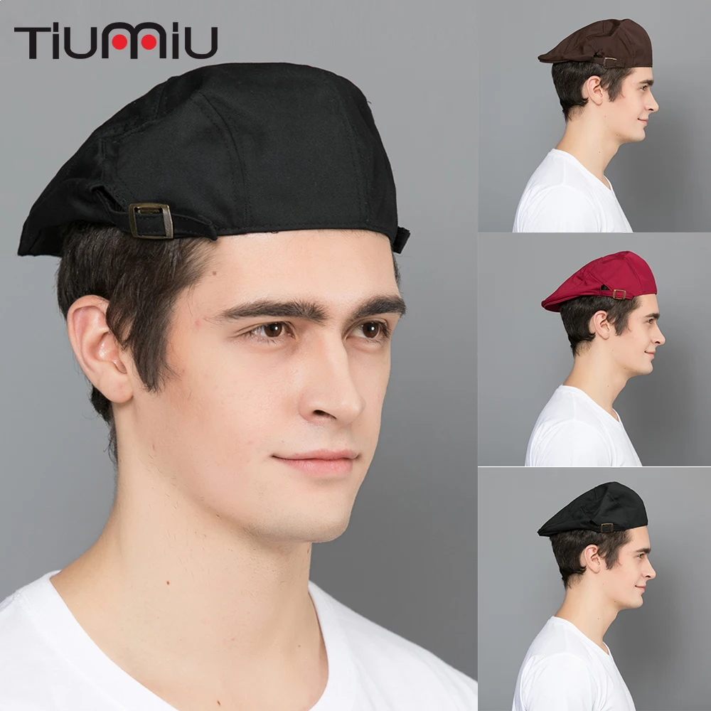 

High Quality Chef Hats Work Wear Coffee Shop Hotel Restaurant Bakery Waiter Waitress Kitchen Cooking Adjustable Forward Cap