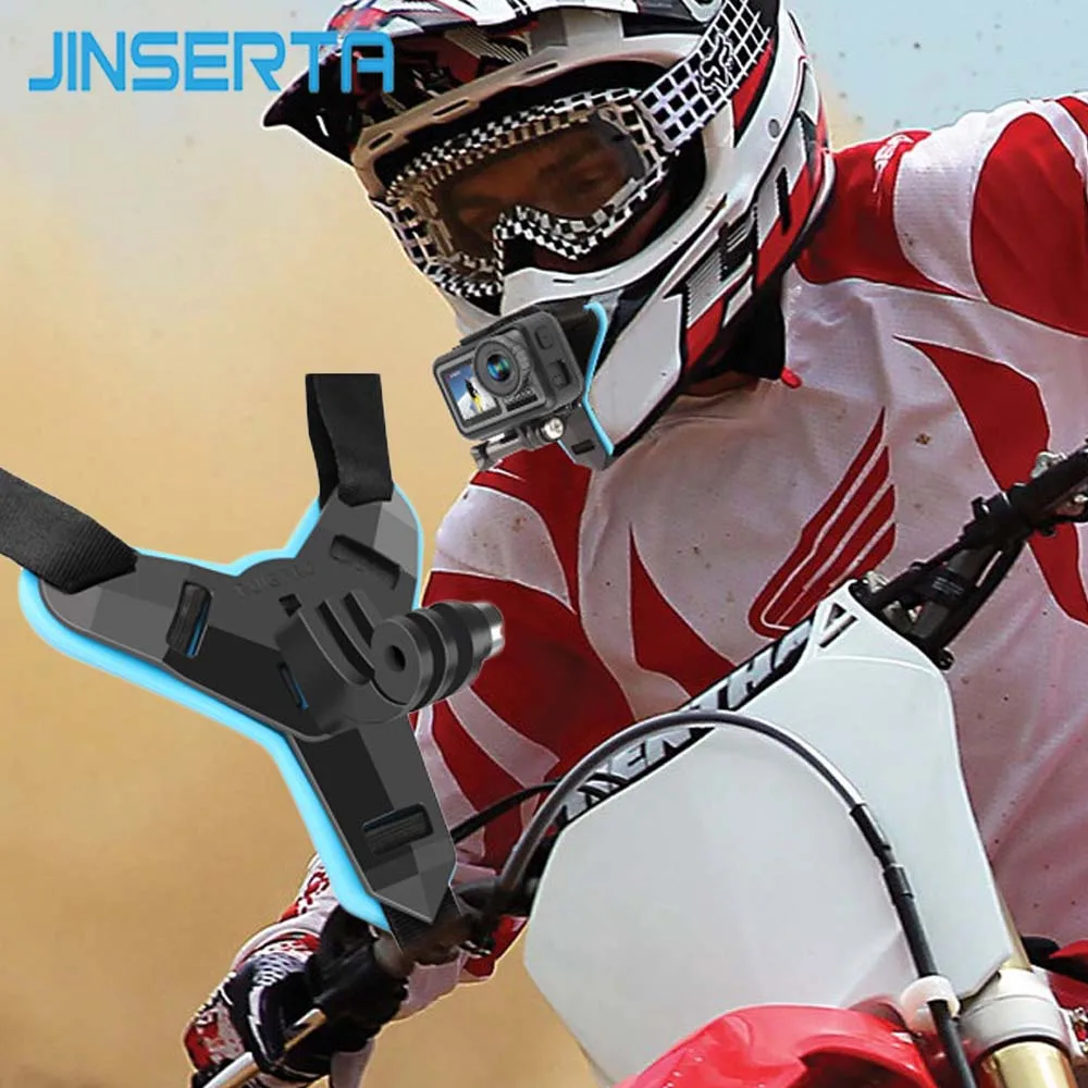 

2019 Upgraded Full Face Helmet Chin Mount Set for OSMO ACTION Camera GoPro Hero 7 6 5 SJCAM Motorcycle Helmet Chin Stand