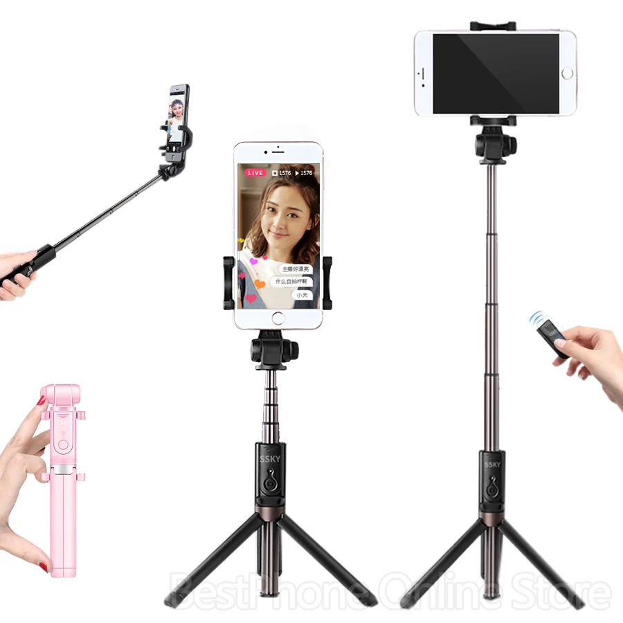 NEW Selfie Stick Tripod Stand 3 in 1 Extendable Monopod Bluetooth 3 0 Remote Phone Mount