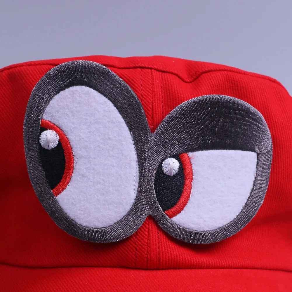 Game Super Mario Odyssey Cap Cosplay Red Mario Hat Adult Kids Halloween Prop New5