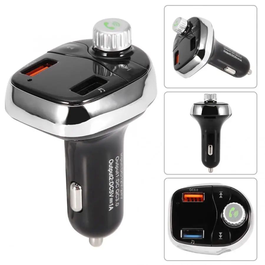 12 V-24 V автомобильный прикуриватель MP3 проигрыватель транспортного средства Беспроводной fm-приёмопередатчик двойной зарядное устройство USB авто аксессуары