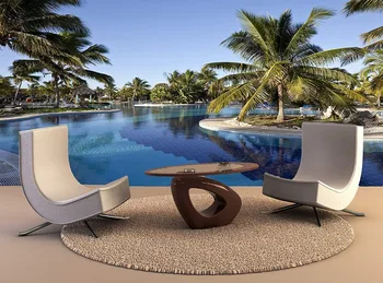 

Custom Wallpaper Murals Luxury Swimming Pool Self Adhesive Vinyl Wall Sticker Wall Paper Art Wall Painting Living Room