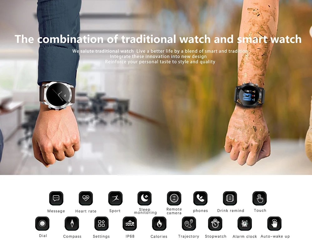 DT № 1 S10 полный умные часы с сенсорным экраном Разъемный дизайн браслет большой Батарея Caller ID Дисплей спортивные Смарт-часы с браслетом
