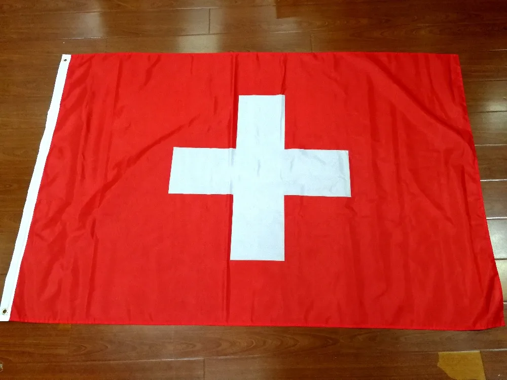

Xiangying 90*150cm white cross ch che Swiss Switzerland flag For Decoration